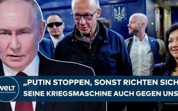 Merz in Kiew – Bundeskanzler Friedrich Merz bei seinem Solidaritätsbesuch in Kiew, Ukraine, mit Warnung vor Putins Kriegsmas…