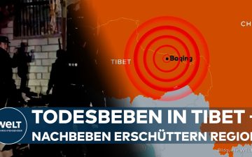 Erdbeben Tibet – Rettungskräfte nach dem schweren Erdbeben in Tibet im Kreis Bing, China