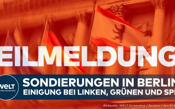 Sondierungen Berlin – Berliner Abgeordnetenhaus bei Nacht – Sondierungen zwischen Linke, SPD und Grünen kurz vor Einigung