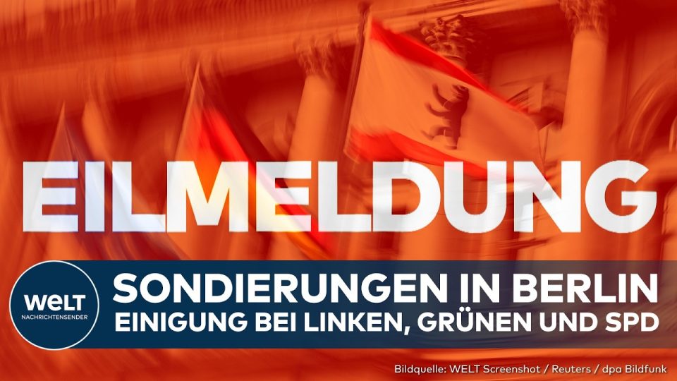 Sondierungen Berlin – Berliner Abgeordnetenhaus bei Nacht – Sondierungen zwischen Linke, SPD und Grünen kurz vor Einigung