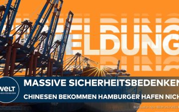 Hamburger Hafen Chinesischer Kauf – Luftaufnahme des Hamburger Hafens mit Containerterminals – Symbolbild zum chinesischen K…