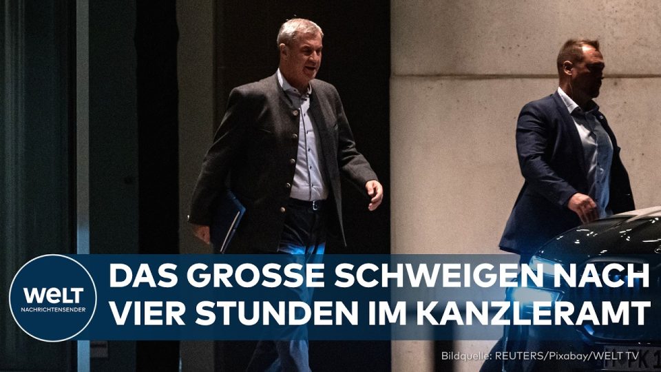 Politikerinnen und Politiker verlassen das Kanzleramt nach dem Koalitionskrise-Treffen schweigend