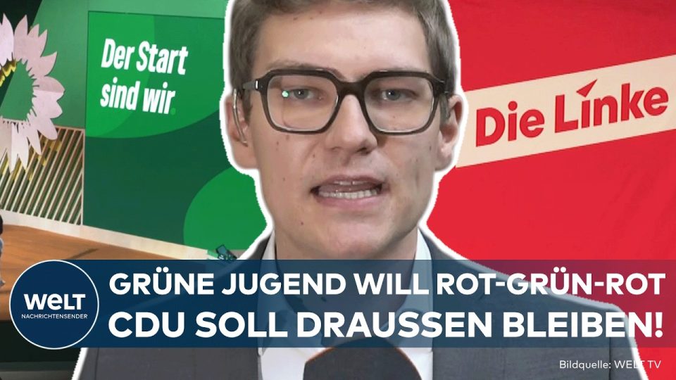 Vier Mitglieder der Grünen Jugend im Berliner Abgeordnetenhaus blockieren die Berliner Koalition mit der CDU