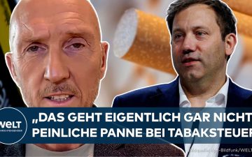 Tabaksteuer Panne – Zigarettenschachtel mit Steuerbanderole – Symbol für die Tabaksteuer-Panne im Bundesfinanzministerium