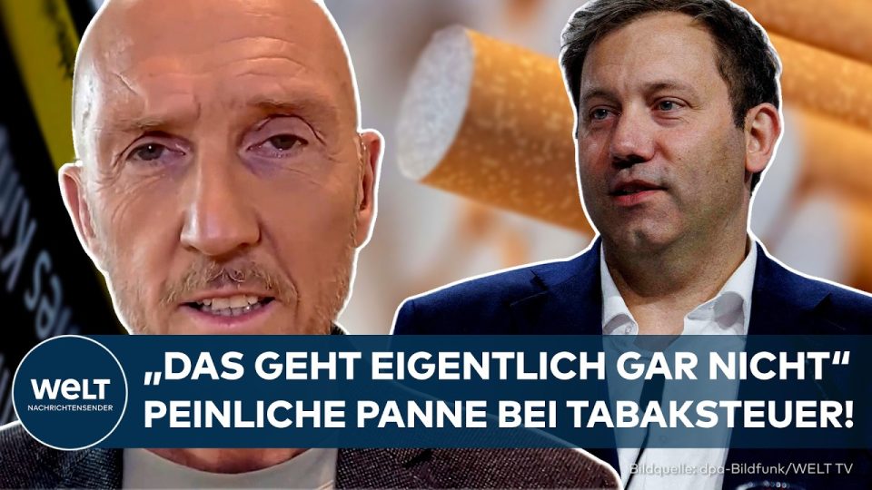 Tabaksteuer Panne – Zigarettenschachtel mit Steuerbanderole – Symbol für die Tabaksteuer-Panne im Bundesfinanzministerium