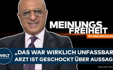 Diskussionsrunde zum Thema Meinungsfreiheit, Iran-Geschichte und Berliner Wahlanalyse im TV-Studio