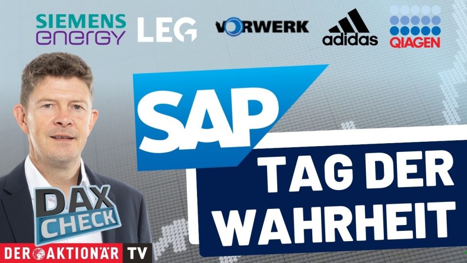 DAX-Check Tafel mit Kursanzeige – Adidas, SAP und Siemens Energy im Fokus des täglichen DAX-Checks