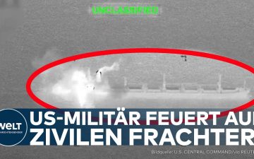 US-Militärschiff patrouilliert in der Straße von Hormus während der Seeblockade gegen den Iran