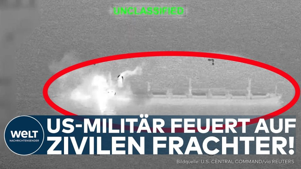 US-Militärschiff patrouilliert in der Straße von Hormus während der Seeblockade gegen den Iran