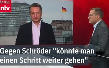 Gerhard Schröder Sanktionen – Gerhard Schröder und Wladimir Putin bei einem gemeinsamen Fototermin – Sanktionen gegen den Al…