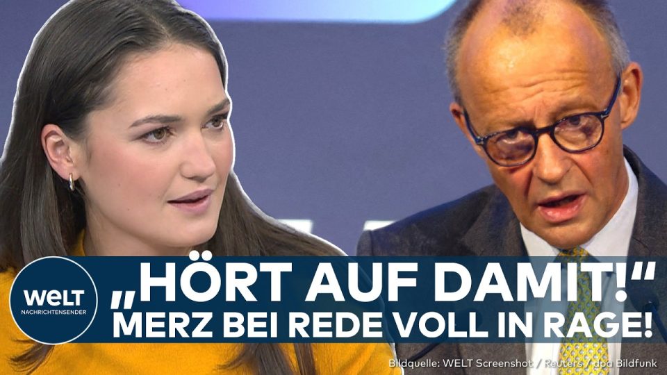 Deutschlandtag Junge Union – Friedrich Merz spricht beim Deutschlandtag der Jungen Union in Bonn vor einem applaudierenden P…