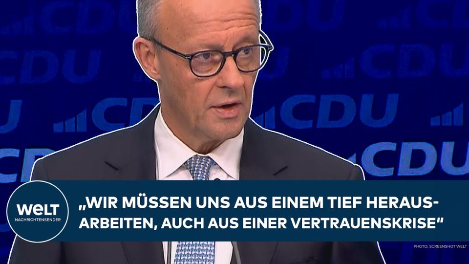 Vertrauenskrise CDU – Bundeskanzler Friedrich Merz spricht zur Vertrauenskrise der CDU bei der Pressekonferenz im Konrad-Ade…