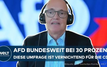 Hermann Binkert, INSA-Chef, kommentiert AfD Umfrage-Ergebnis von 30 Prozent im TV-Interview