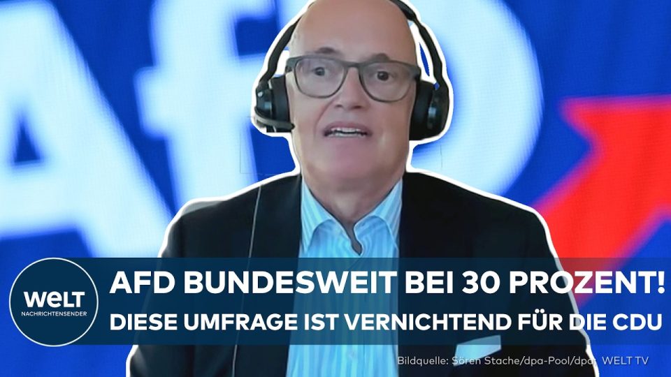 Hermann Binkert, INSA-Chef, kommentiert AfD Umfrage-Ergebnis von 30 Prozent im TV-Interview