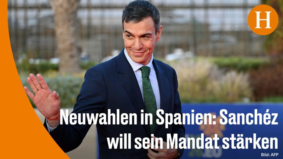 Neuwahlen Spanien – Pedro Sánchez bei einer Pressekonferenz kündigt Neuwahlen in Spanien an