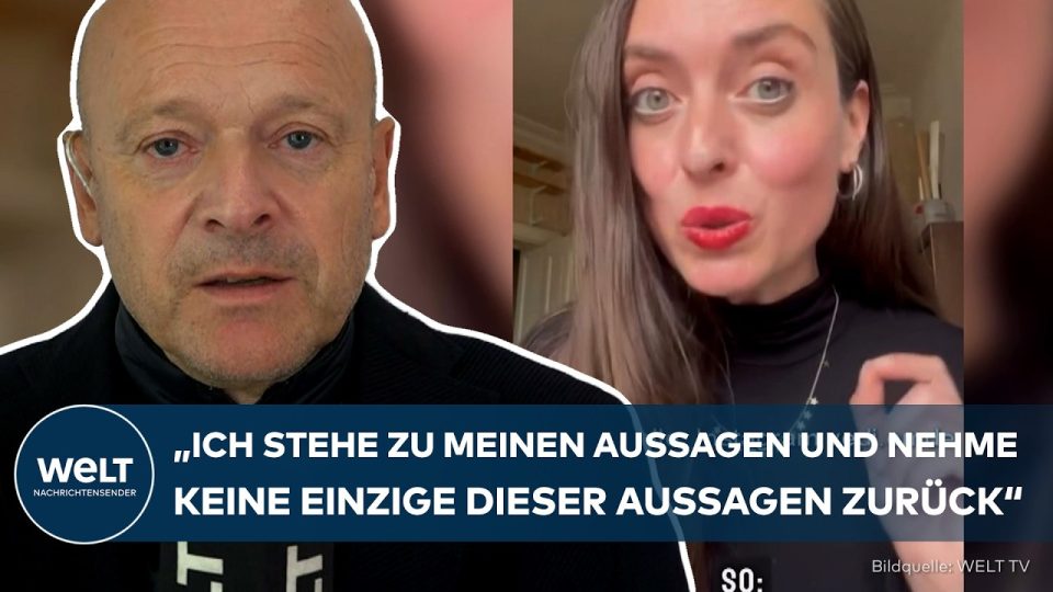 Vanessa Emde spricht auf einer Pressekonferenz zu ihren Aussagen über das Existenzrecht Israels und die Linke