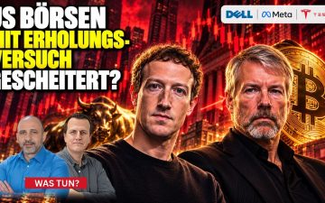 Börsenrally: Kursanzeige für Nasdaq 100, Meta, Tesla und Bitcoin auf einem Handelsbildschirm