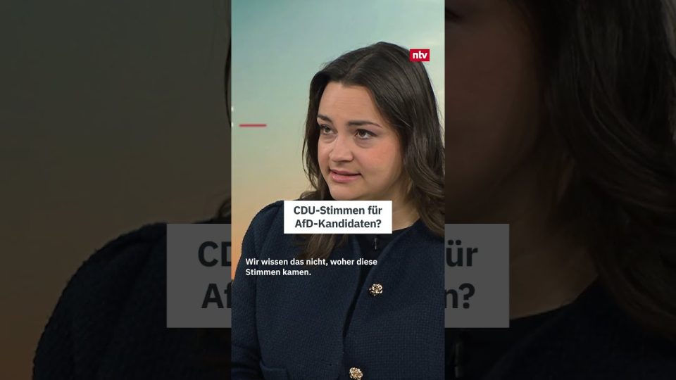 CDU Stimmen AfD-Kandidat – CDU-Politikerin Catarina dos Santos-Wintz spricht über mögliche CDU-Stimmen für AfD-Kandidaten im…