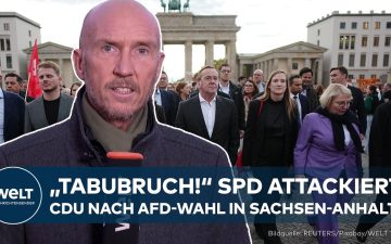 Tabubruch AfD-Landtagspräsident – Boris Pistorius spricht am Mikrofon – SPD-Politiker zum Tabubruch bei der Wahl eines AfD-L…