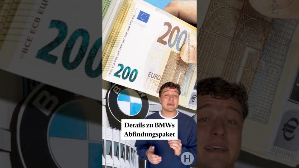 BMW-Mitarbeiter vor einem Werksgelände – BMW Abfindungspaket beim Stellenabbau bis zu 650.000 Euro