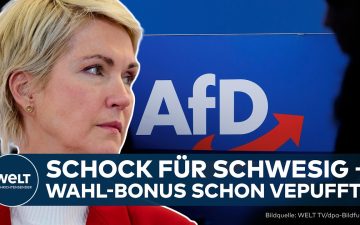 AfD Mecklenburg-Vorpommern – AfD-Wahlplakat in Mecklenburg-Vorpommern, Umfragehoch der AfD bei 39 Prozent nach der Landtagsw…