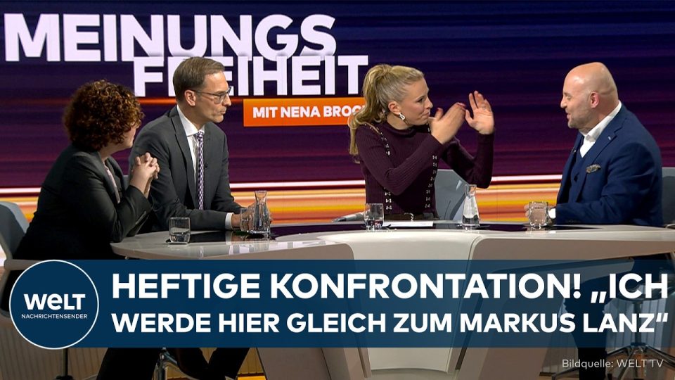 Politische Talkrunde zur Brandmauer AfD mit Vertretern von BSW und AfD im WELT-Studio