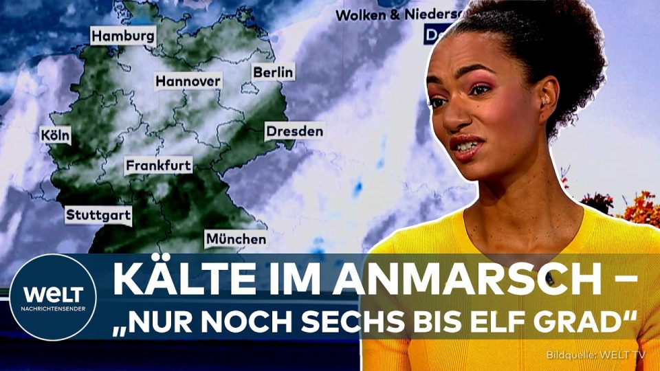Bunte Herbstblätter im Tiergarten Berlin – Wetter Deutschland im späten Oktober mit Kälte im Anmarsch