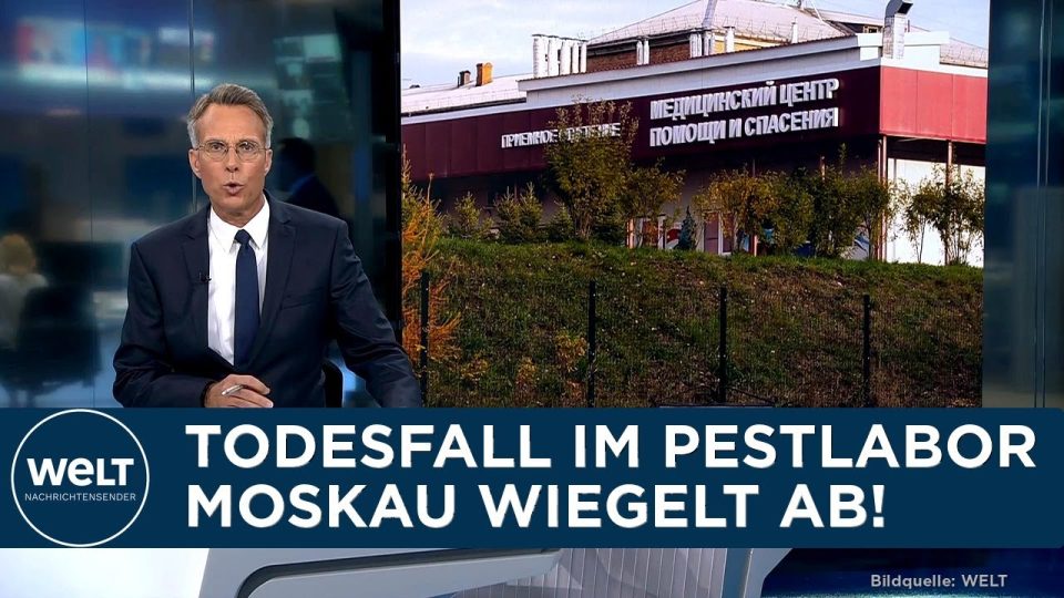 Laborantin in Schutzausrüstung arbeitet in einem Hochsicherheitslabor – Lungenpest Sibirien Verdachtsfall