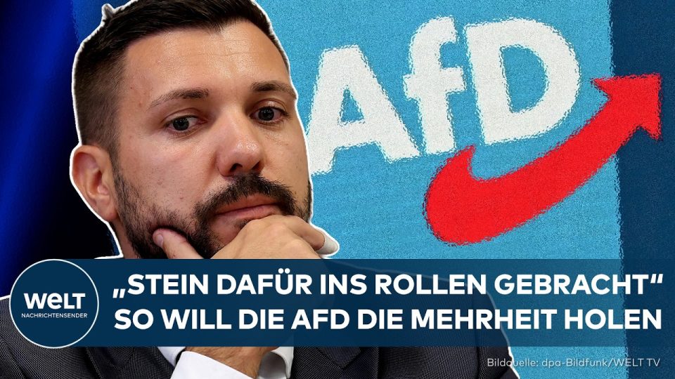 AfD-Landtagspräsident – Tobias Rausch, AfD-Kandidat für das Amt des Landtagspräsidenten, vor dem Landtag Sachsen-Anhalt in M…