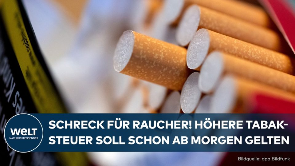 Zigarettenschachtel und Steuerformulare symbolisieren die Tabaksteuer-Panne in Deutschland