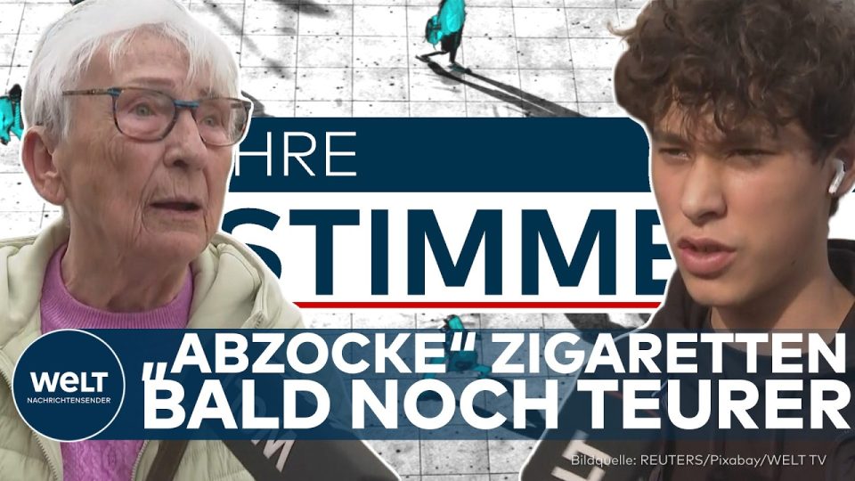 Raucher hält eine Zigarette in der Hand – Tabaksteuererhöhung in Deutschland sorgt für Diskussion