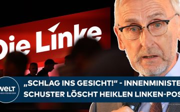 Instagram-Post Schuster – CDU-Innenminister Armin Schuster am Rednerpult – umstrittener Instagram-Post des sächsischen Innen…