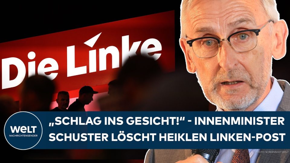 Instagram-Post Schuster – CDU-Innenminister Armin Schuster am Rednerpult – umstrittener Instagram-Post des sächsischen Innen…