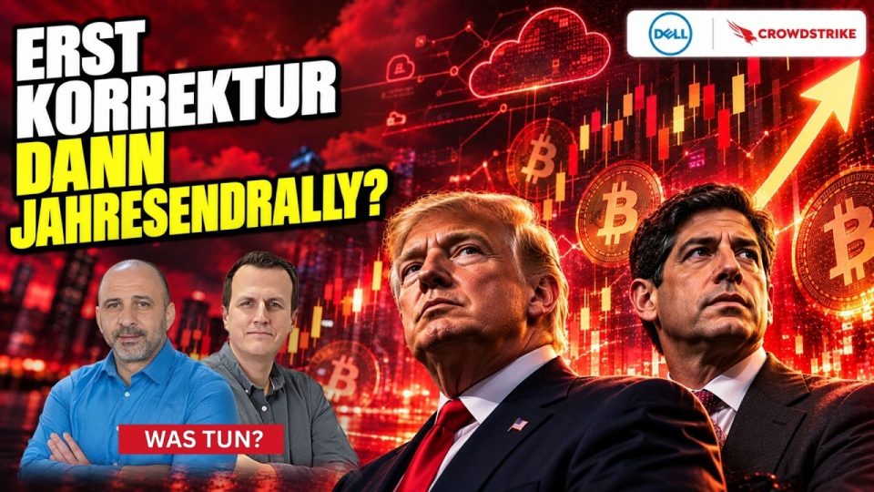 Überhitzte Märkte: Kursanzeigen für Bitcoin, Gold und Öl auf einem Börsen-Monitor – Märkte überhitzt Warnsignal