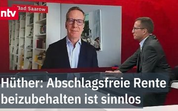 Michael Hüther, Direktor des IW, spricht über die Rentenreform in Deutschland und kritisiert SPD-Positionen