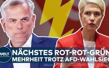 Rot-Rot-Grün Mecklenburg-Vorpommern – Schweriner Schloss mit Landtag Mecklenburg-Vorpommern – Symbolbild für Rot-Rot-Grün Ko…