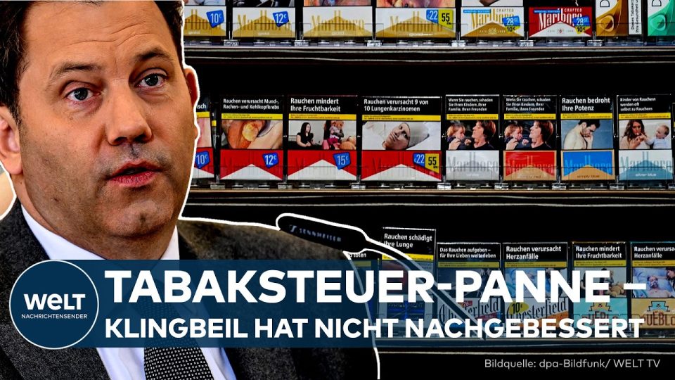 Zigarettenschachtel mit Steuerbanderole – Tabaksteuer-Panne lässt Höchstsätze von 2030 vorzeitig gelten