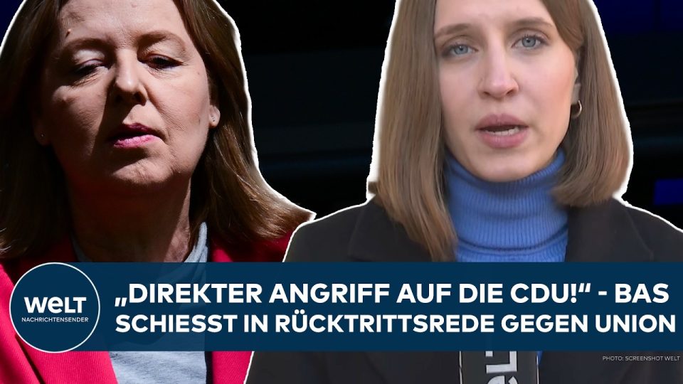 Bärbel Bas Rücktritt – Bärbel Bas beim Verlassen des Bundesarbeitsministeriums nach ihrem Rücktritt als SPD-Chefin und Minis…