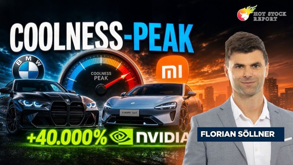 Aktienkurs-Charts von KI-Aktien wie Palantir und Nvidia auf einem Börsenmonitor