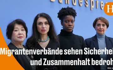 Schutzplan Migranten – Pressekonferenz migrantischer Dachverbände in Berlin zum Schutzplan für Migranten nach AfD-Wahlerfolg…