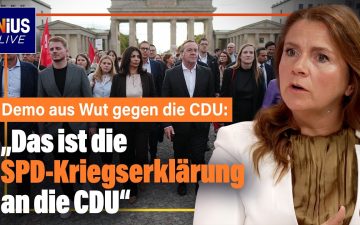 Boris Pistorius hält eine Rede beim SPD-Protestmarsch – Tag der Wut am Bebelplatz in Berlin