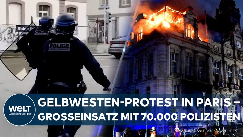 Gelbwesten Paris – Gelbwesten-Demonstranten in Paris schlagen auf Töpfe und Pfannen bei der Casserole-Protestaktion