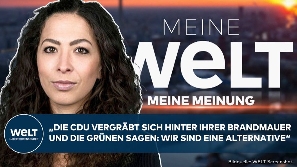 Katharina Dröge spricht auf einem Podium – Grüne bekennen sich zu Rot-Rot-Grün auf Bundesebene