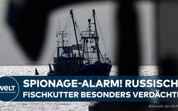Unterseekabel Spionage – Russischer Fischtrawler auf See – verdächtigt der Unterseekabel-Spionage rund um Großbritannien