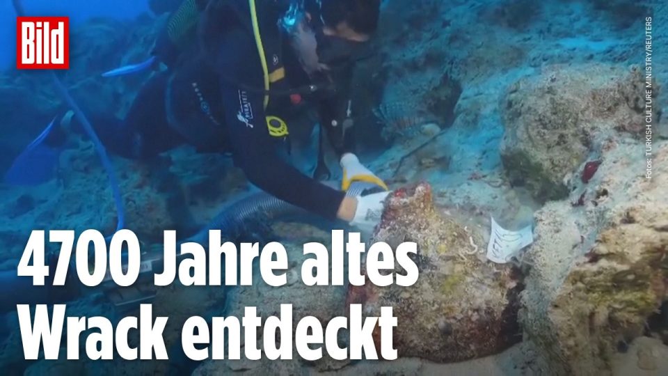 ältestes Schiffswrack – Taucher untersucht bronzezeitliches Wrack – möglicherweise das älteste Schiffswrack der Welt vor der…