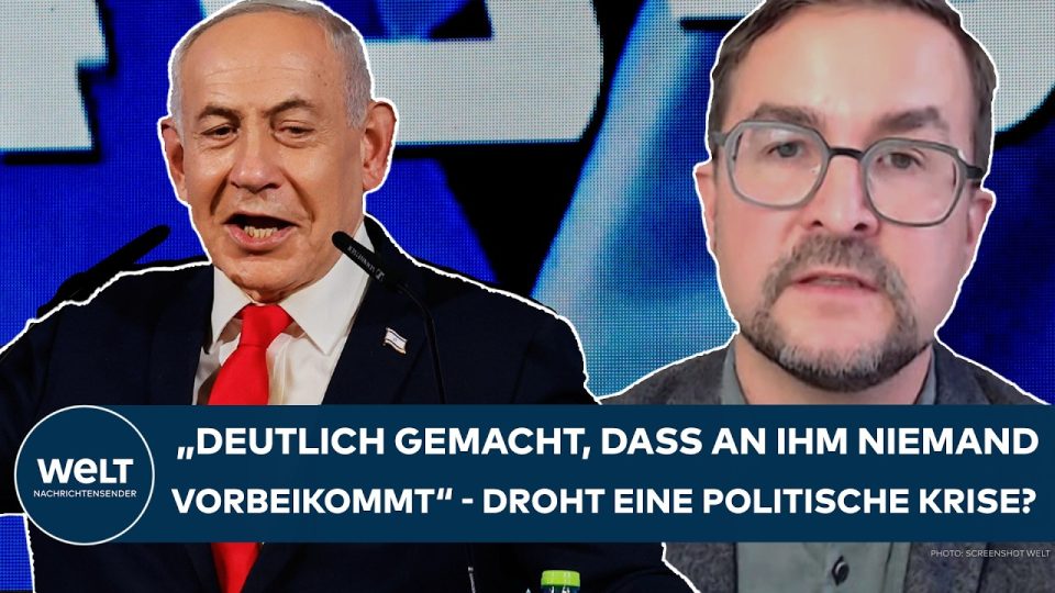 Wahl in Israel – Benjamin Netanjahu spricht auf einer Wahlkampfveranstaltung in Israel vor Anhängern