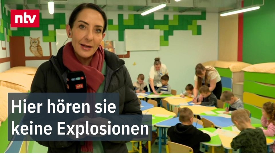 Untergrundkindergarten Saporischschja – Unterirdischer Kindergarten in Saporischschja – helle Räume sieben Meter unter der E…