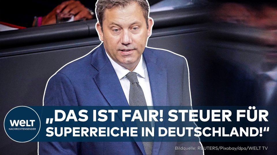 Lars Klingbeil am Redepult im Deutschen Bundestag bei der Vorstellung der Einkommensteuerreform