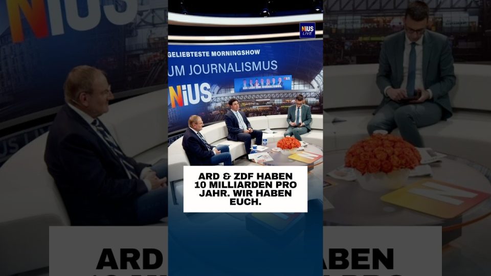 NIUS Leserfinanzierung – NIUS-Logo neben ARD- und ZDF-Logo als Symbol für den Vergleich zwischen Leserfinanzierung und Rundf…