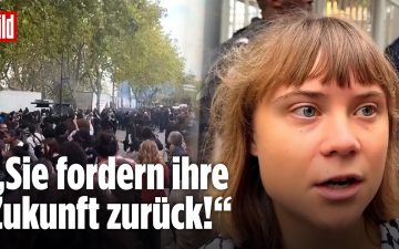 Schülerproteste Frankreich – Greta Thunberg bei Schülerprotesten in Frankreich vor einer Schule in Paris
